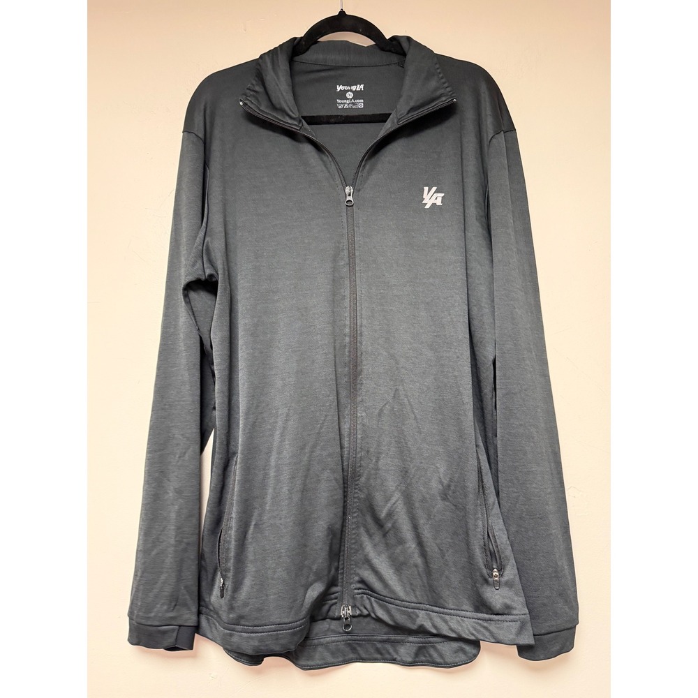 YoungLA Gray Zip Up Athletic Jacket Pullover‎ Menswear XXL